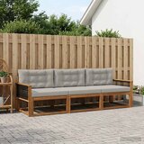  Set vanjskih sofa s jastukom 3 pcs Prirodna i Svjetlosiva | Eponuda.com