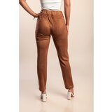Fenzy Hlače Z Elastičnim Pasom, Rjave | Shoptok.si