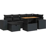  8-dijelni set vrtnih sofa od poliratana s jastucima crni bagrem | shoptok.hr