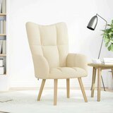 vidaXL Stol za sproščanje krem blago | Shoptok.si