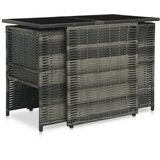  3-dijelni bistro set od poliratana s jastucima sivi | shoptok.hr