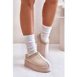 Boto Women's snow boots on a platform insulated with fur light beige Remenia | Eponuda.ba