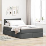  s madracem i skladištem Tamno siva 120 x 190 cm Baršun | shoptok.hr