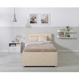 MID.YOU OBLAZINJENA POSTELJA 90 cm x 200 cm , les, kovina, umetna masa, tekstil bež | Shoptok.si