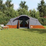  Družinski šotor z okni, kupola siva in oranžna za 6 oseb, vodoodporen, (22012583) | Shoptok.si