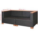  Vrtna sofa od poliratana crna | shoptok.hr