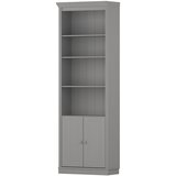 Livetastic KNJIŽNA OMARA 222/223/37 cm siva | Shoptok.si
