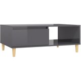 Furnova Klubska mizica visok sijaj siva 90x60x35 cm iverna plošča, (21914612) | Shoptok.si