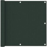 Balkonski zastor tamnozeleni 90 x 300 cm od tkanine Oxford | shoptok.hr