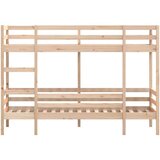 vidaXL Krevet na kat 75 x 190 cm od masivne borovine | shoptok.hr