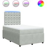 Box spring krevet s madracem svjetlosivi 120x200 cm baršunasti | shoptok.hr