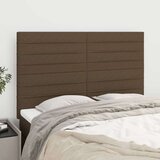  Posteljno vzglavje 4 kosa temno rjav 72x5x78/88 cm blago, (20953693) Cene