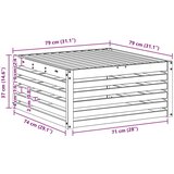  Zunanji puf Naravna 79 x 79 x 37 cm Masiven les akacije, (5000269950) | Shoptok.si