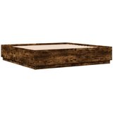  Okvir kreveta s LED svjetlima boja hrasta 200 x 200 cm drveni | shoptok.hr