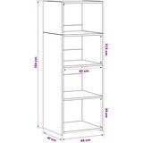  Kuhinjski ormarić Staro drvo 45 x 41 x 124 cm Konstruirano drvo - Staro drvo | shoptok.hr