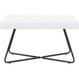  Klupa s gumbastim tkanjem Bijela 80 x 40 x 46 cm Tkanina | Eponuda.com