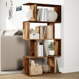 Sobna pregrada / regal za knjige 45 razina 70x24x129 cm drveni | shoptok.hr