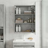  Kupaonski ormar s ogledalom Betonski sivi 40 x 10,5 x 60,5 cm | shoptok.hr