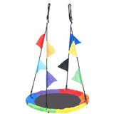 vidaXL Mavrična gugalnica z zastavicami 100 cm | Shoptok.si