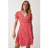  Women's Orange Patterned Viscose Woven Dress | Eponuda.ba
