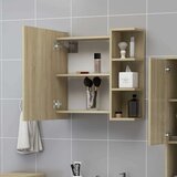 kopalniška omarica z ogledalom sonoma hrast 62,5x20,5x64 cm, (20580001) | Shoptok.si