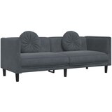 Maison Chic kavč - Sofa - Kanape trosed z blazinami temno siv žamet, (21727284) Cene