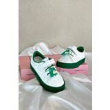 Boto Children's Sneakers Trainers With Bow White-Green Pennyn | Shoptok.si