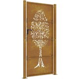  Vrtna vrata 100x175 cm Corten čelik Dizajn stabla | shoptok.hr