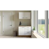 Flex-Well Majhna Kuhinja Z Aparati Avila, Magnolija, Barva Hrasta | Shoptok.si