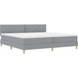vidaXL Krevet s opružnom podlogom i madracem svjetlosive boje 200x200 cm tkanina | shoptok.hr