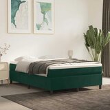  Okvir za krevet s oprugom tamnozeleni 140x200 cm baršunasti | Shoptok.si