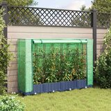  Povišena gredica s pokrovom za staklenik izgled ratana 160x40x123 cm | shoptok.hr