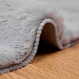  Faux Rabbit Fur Rug Olite Siva Ø 100 cm Poliester | shoptok.hr