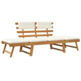  Klop z blazinami 2 v 1 190 cm trden akacijev les, (20592378) | Shoptok.si