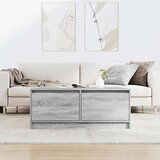 vidaXL Kavna mizica s predali siva sonoma 100x100x40 cm | Shoptok.si