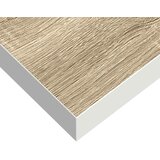  Plutajuća zidna polica boja hrasta i bijela 90x23,5x3,8 cm MDF | shoptok.hr