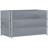  Okviri za palete 3 kom sivi 100 x 50 cm od masivne borovine | Eponuda.ba