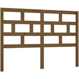 Maison Chic posteljno vzglavje - vzglavna omarica - nočna omarica medeno rjavo 146x4x100 cm trdna borovina, (21707264) | Shoptok.si
