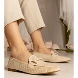 D/CEO UR/CEO Beige perforated women's moccasins with decoration Mensory | ePonuda.com