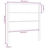  Uzglavlje bijelo 106 x 4 x 100 cm od masivne borovine | shoptok.hr