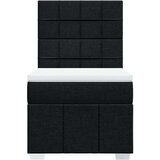 vidaXL Krevet s oprugama i madracem crni 90x200 cm od tkanine | shoptok.hr