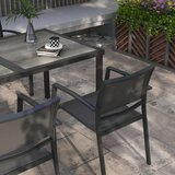  Vrtni namještaj vrtna sjedeća garnitura 1 stol 4 stolice 150 x 87 x 72 cm siva | shoptok.hr