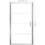vidaXL Vrata za tuš od kaljenog stakla 100 x 178 cm | shoptok.hr