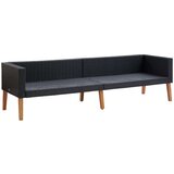 Poli 4-dijelna vrtna garnitura od poliratana s jastucima crna | shoptok.hr