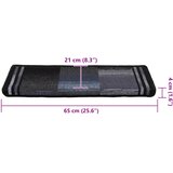  Otirači za stepenice samoljepljivi 10 kom 65x21x4 cm crno-sivi | shoptok.hr