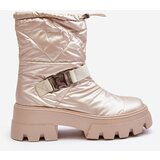 Boto Women's Boots On Massive Sole And Flat Heel Beige Werikse | ePonuda.com
