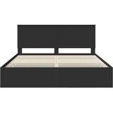  Krevetna konstrukcija Crna 180 x 200 cm Inženjersko Drvo | shoptok.hr
