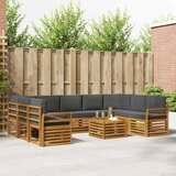  Set vanjskih sofa 10 kom. Prirodna i antracit | shoptok.hr