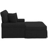 Naslonjač z krilom z blazino Črna 91 x 157 x 91 cm blago, (5000133111) | Shoptok.si
