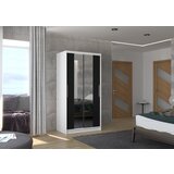 ADRK Drsna omara z ogledalom DRAGONIS, 100 cm - BELA-RNA | Shoptok.si
